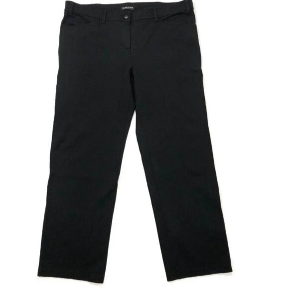 EILEEN FISHER Black Ponte Heavyweight Stretch Pants Women's Size Medium N0875